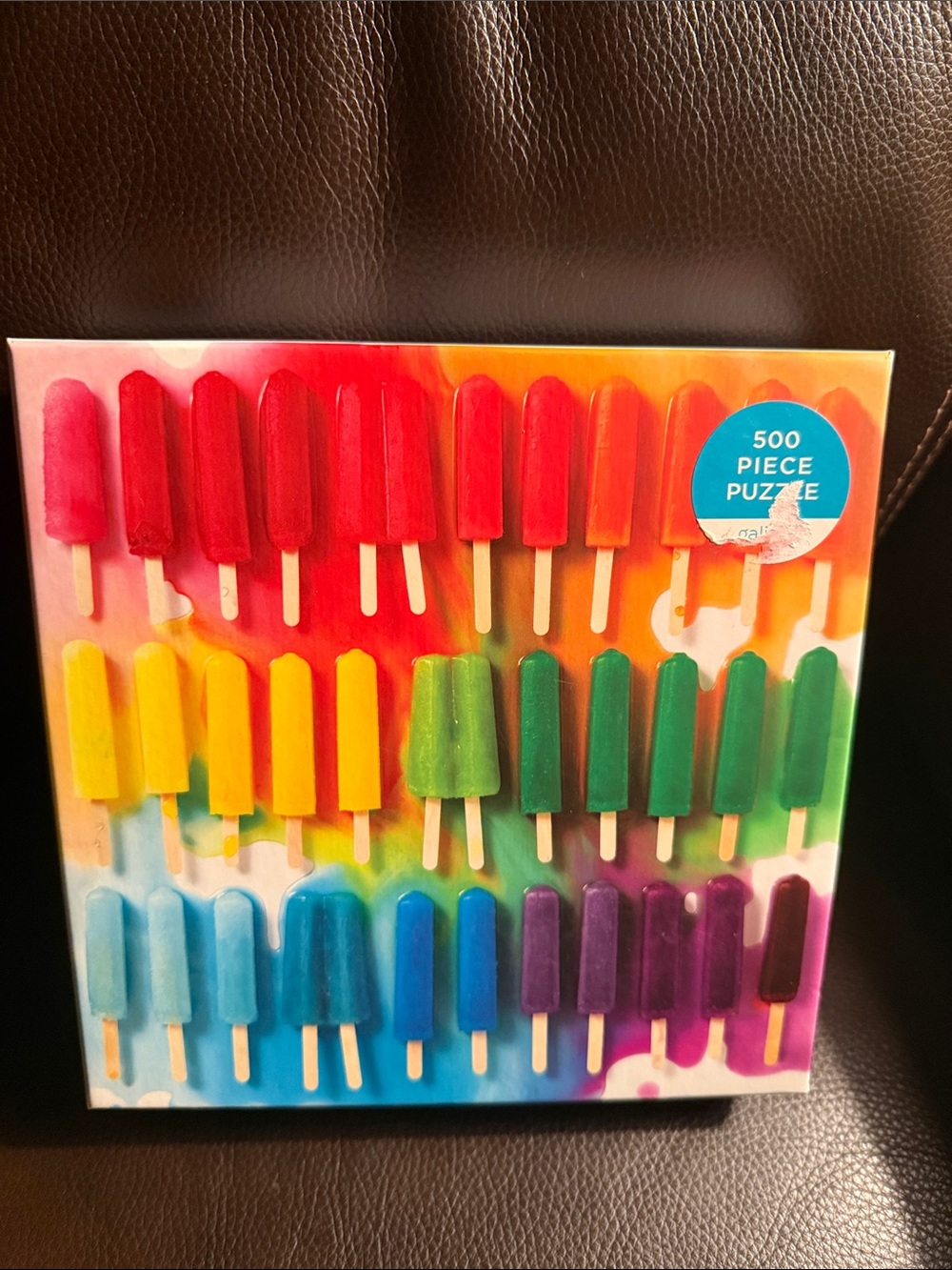 Galison 500-Piece Popsicle Puzzle. Complete with poster.
